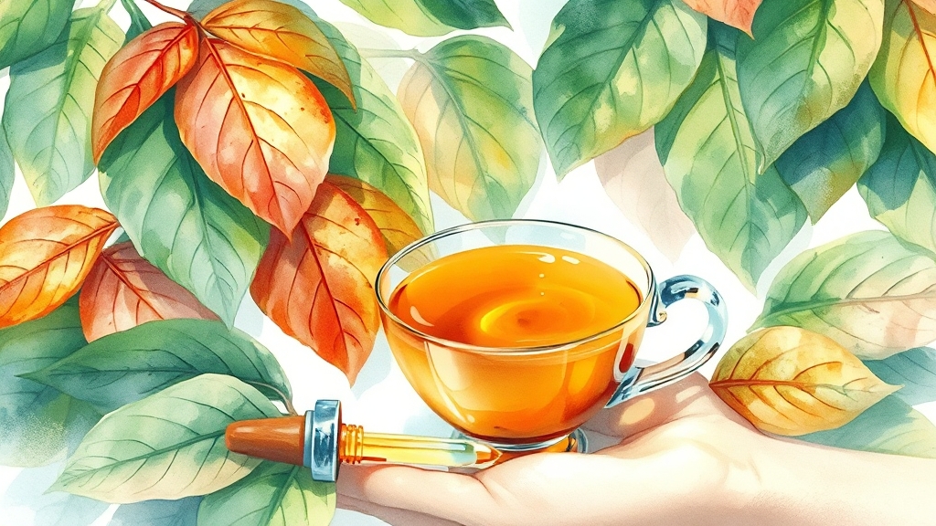 비파 잎의 효능 및 활용 (illustration 스타일)