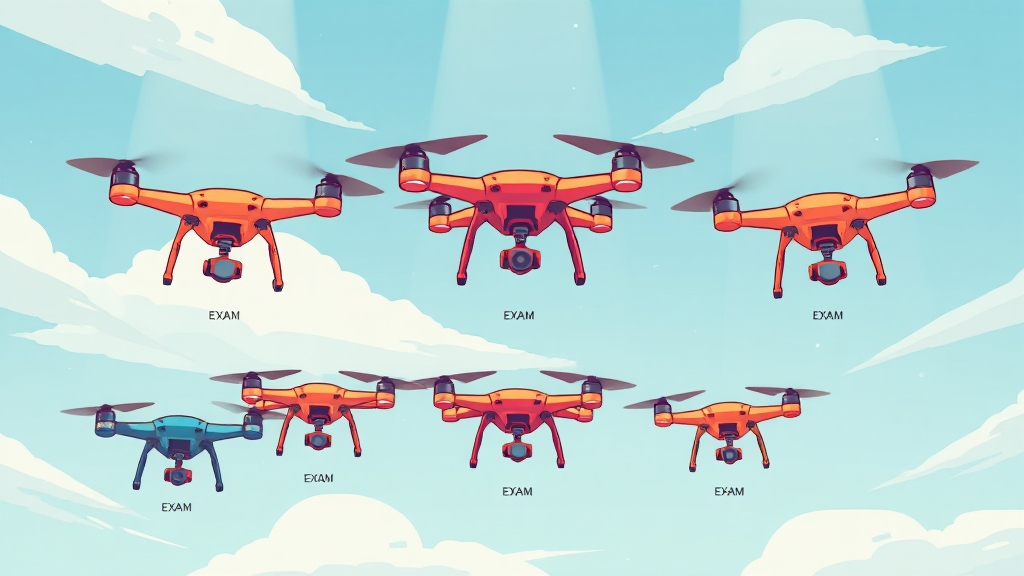 드론 자격증 종류와 무게 제한 (cartoon 스타일)