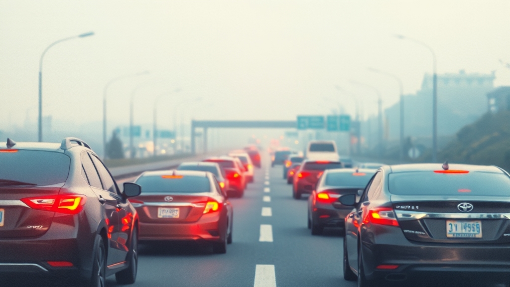 고속도로별 정체 예상 구간 (watercolor 스타일)