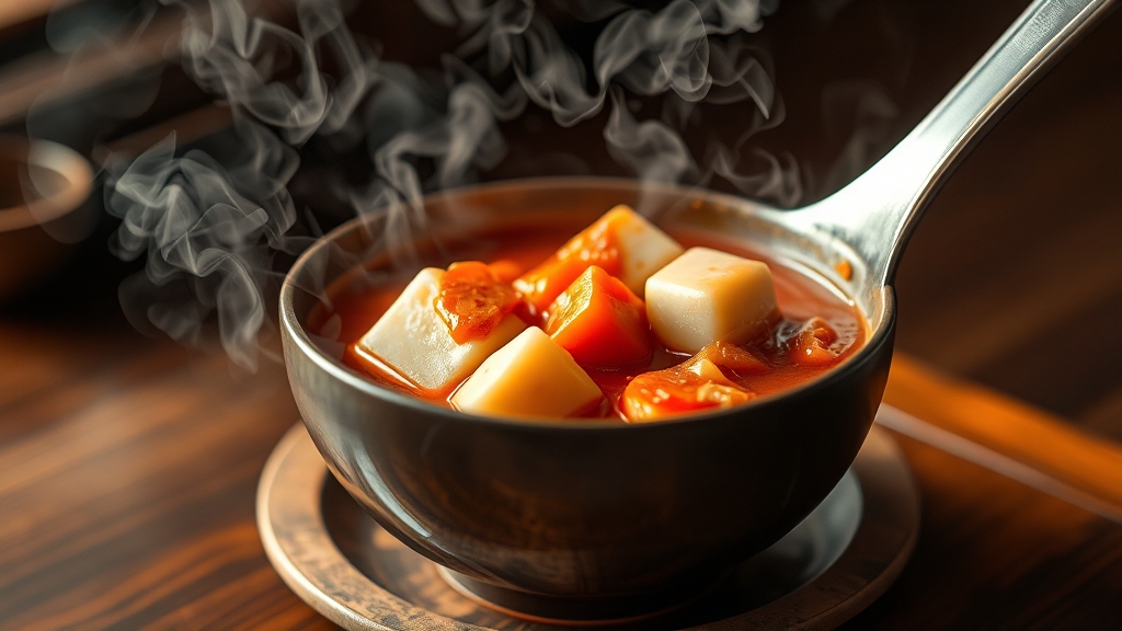 순두부찌개, 왜 좋을까? (realistic 스타일)