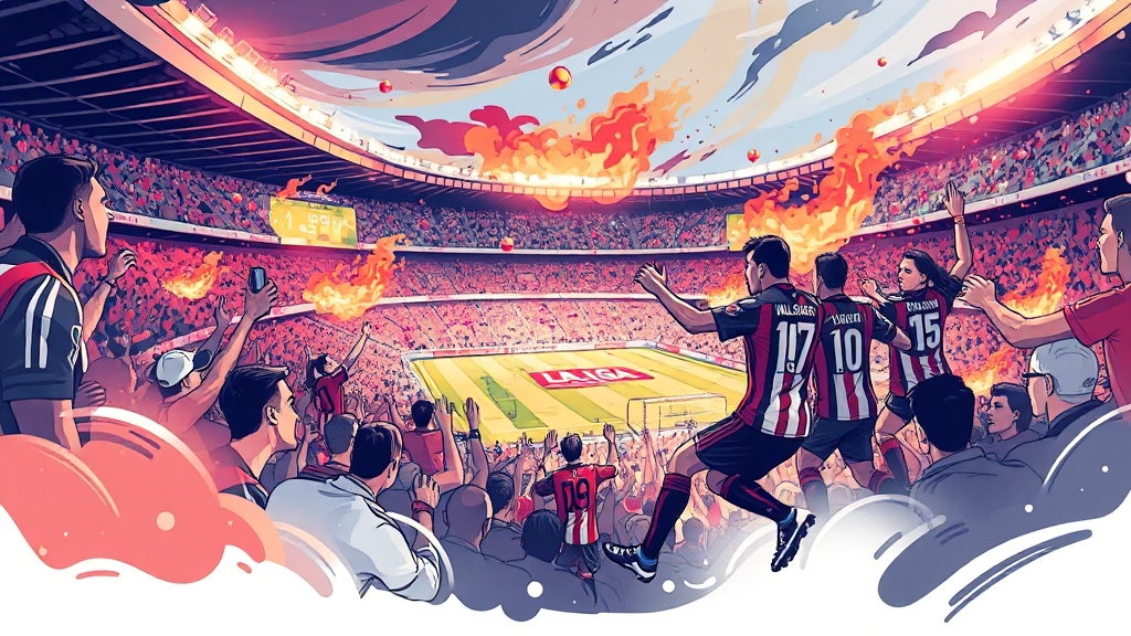 라리가 경기 일정 및 결과 (illustration 스타일)