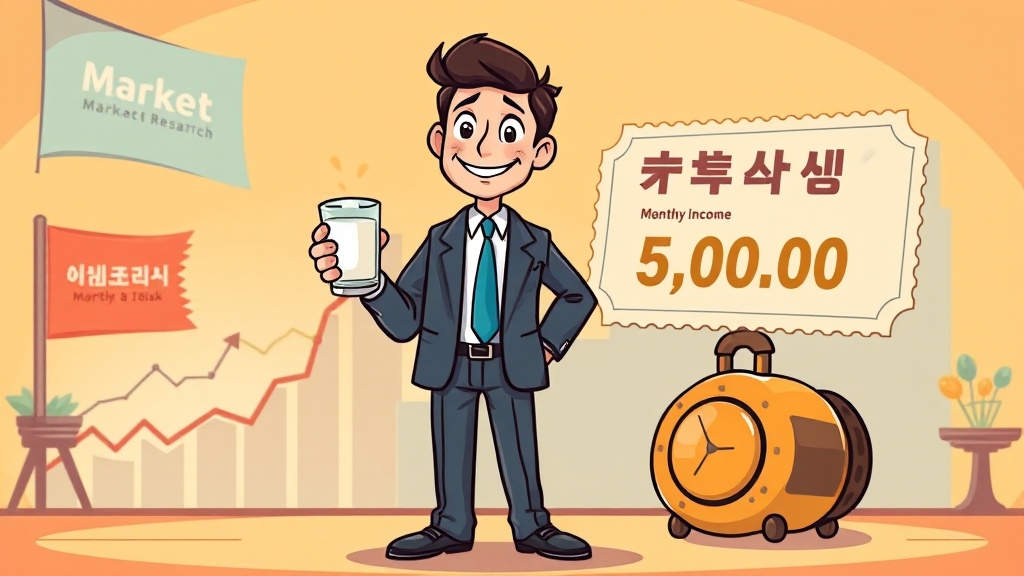 지원금 활용 사례 및 리스크 관리 (cartoon 스타일)
