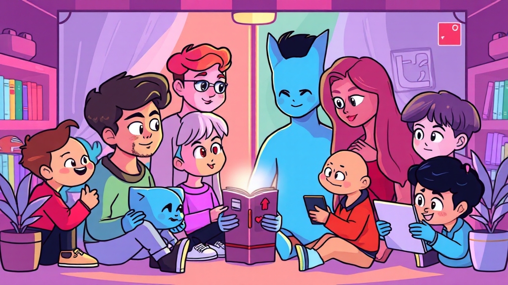 온라인 커뮤니티 속 에겐녀/테토녀 (cartoon 스타일)