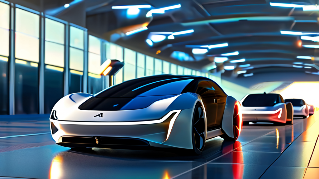 자율주행차, AI 시대의 핵심 동력 (realistic 스타일)