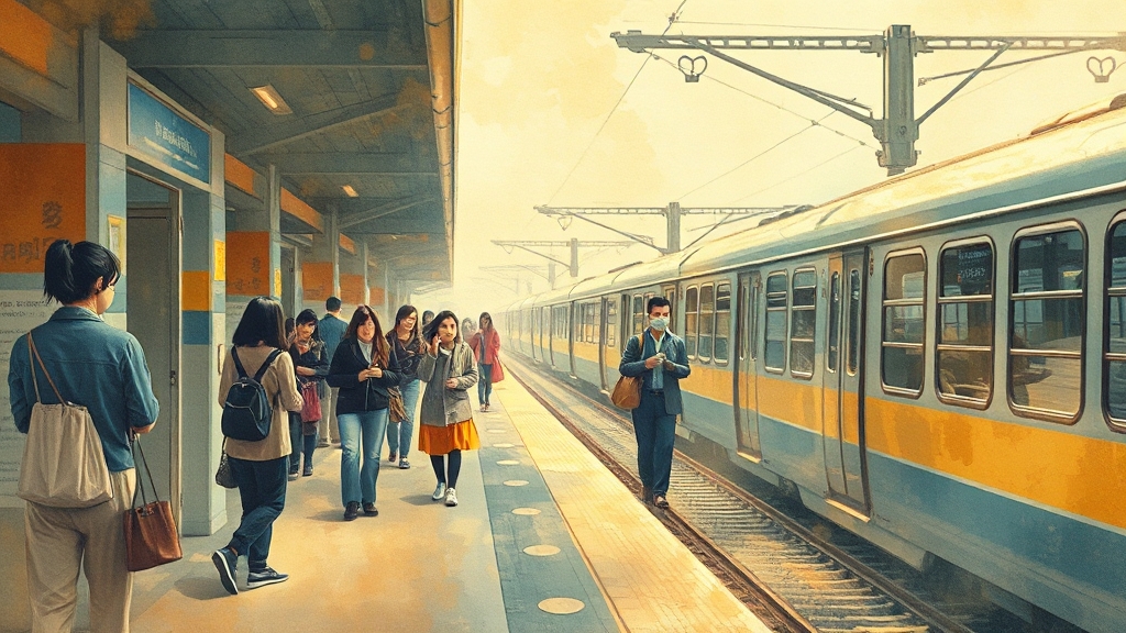 추석 기차표, 언제 예매할까? (watercolor 스타일)