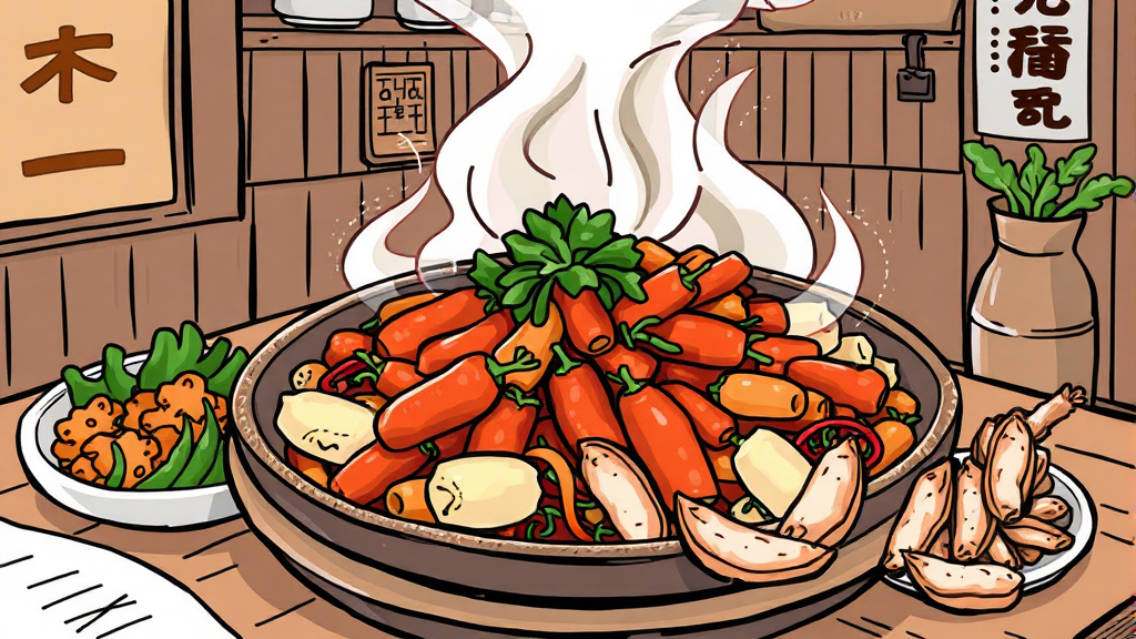 숨겨진 동네 맛집 발견! (illustration 스타일)