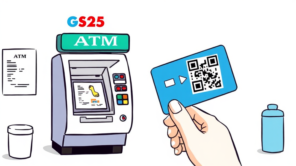 GS25 트래블월렛 즉시 발급 방법, ATM QR 스캔 절차