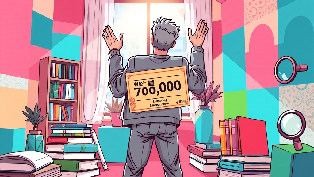 평생교육바우처, 무엇일까요? (cartoon 스타일)