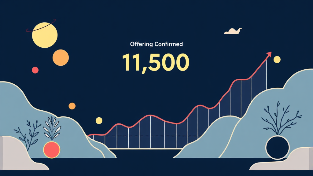 공모가 확정 및 물량 구조 분석 (illustration 스타일)