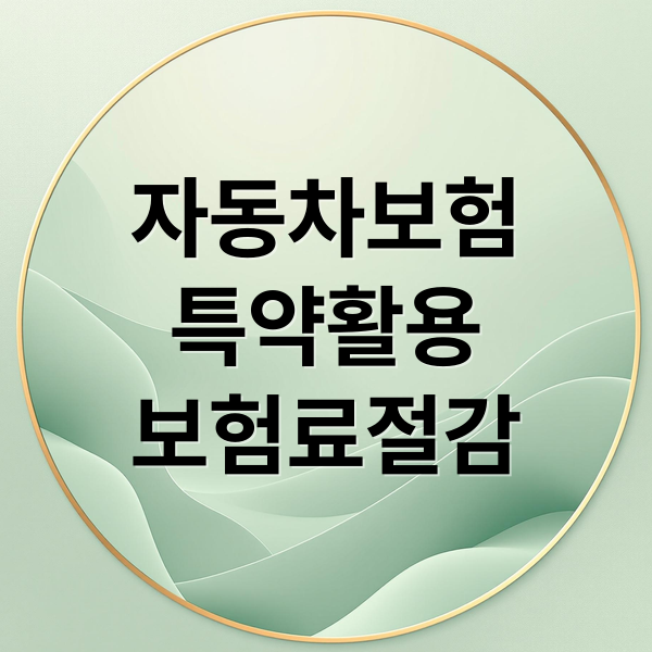 자동차보험
특약활용
보험료절감 (자동차보험 특약)