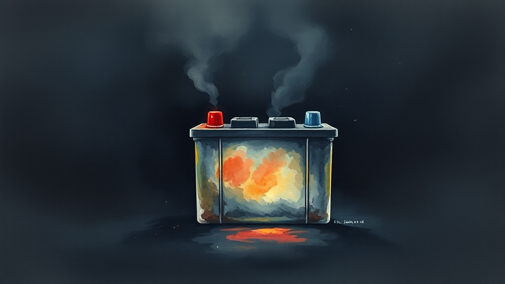 배터리 수명, 언제 교체해야 할까? (watercolor 스타일)