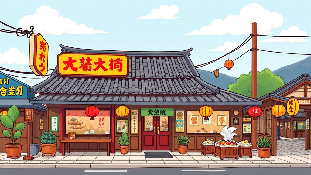 54년 전통 논산 노포, 진흥반점의 이야기 (cartoon 스타일)