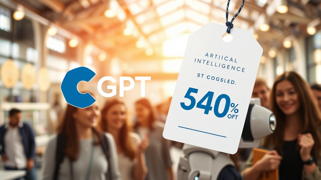 챗GPT 유료 요금제 & 할인 (realistic 스타일)