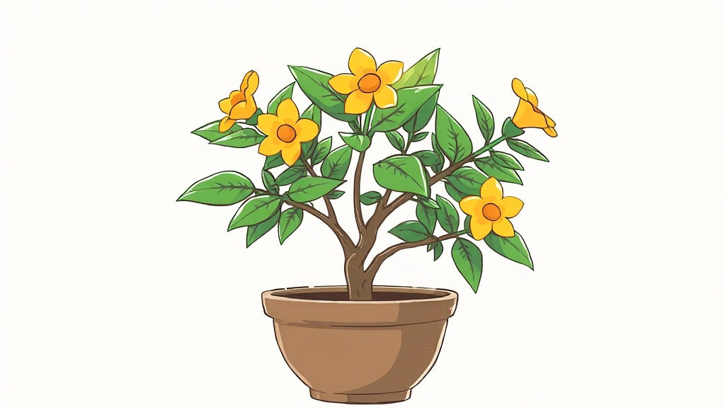 해피트리 vs 녹보수, 꽃으로 구별하는 방법 (illustration 스타일)