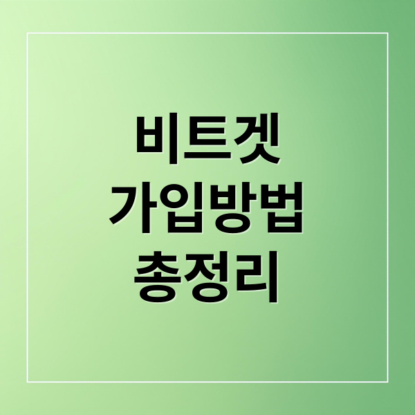 비트겟
가입방법
총정리 (비트겟 거래소 가입 방법｜KYC 인증·수수료까지 한눈에)