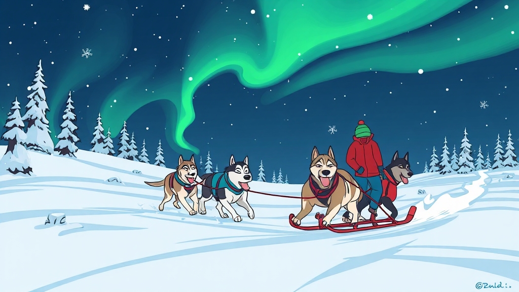 다양한 오로라 투어 종류 (cartoon 스타일)