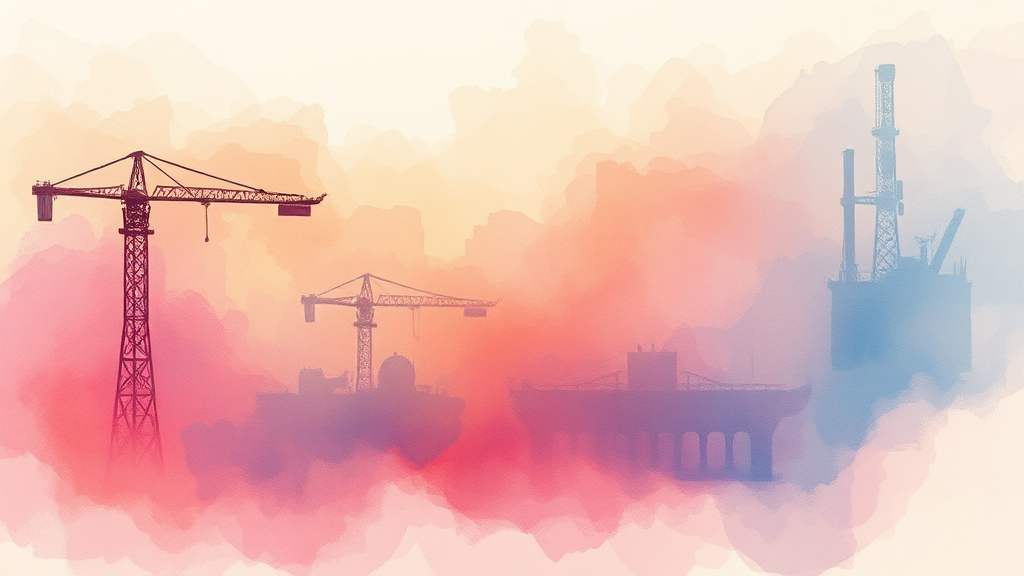 경제와 산업: 금리, 관세, 그리고 AI 투자 (watercolor 스타일)