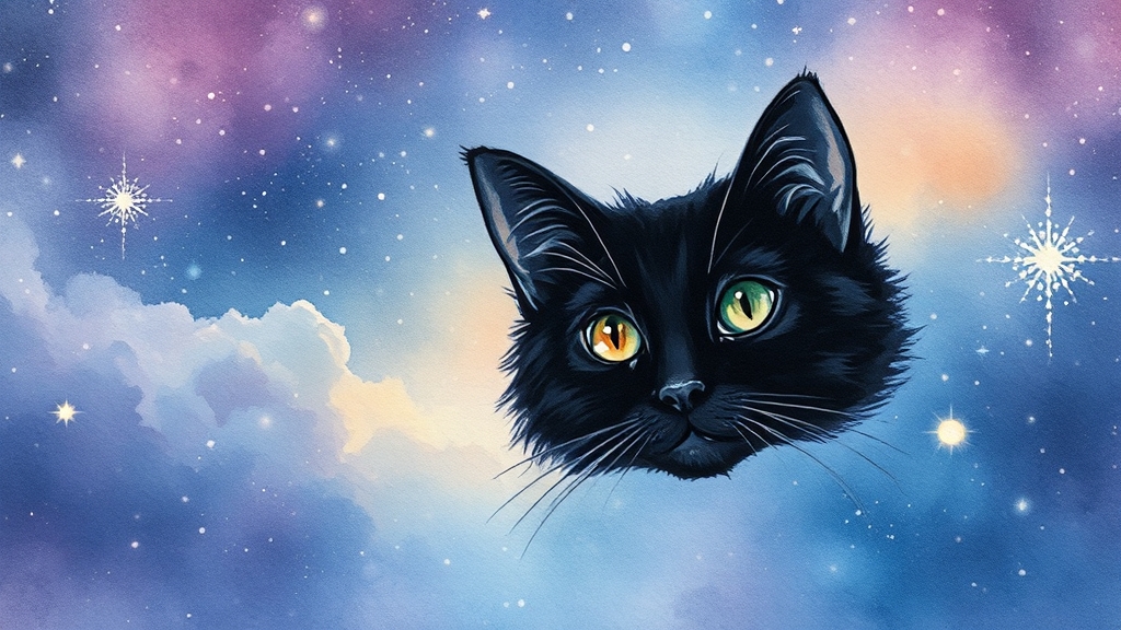 고양이 꿈 해몽 시 주의사항 (watercolor 스타일)