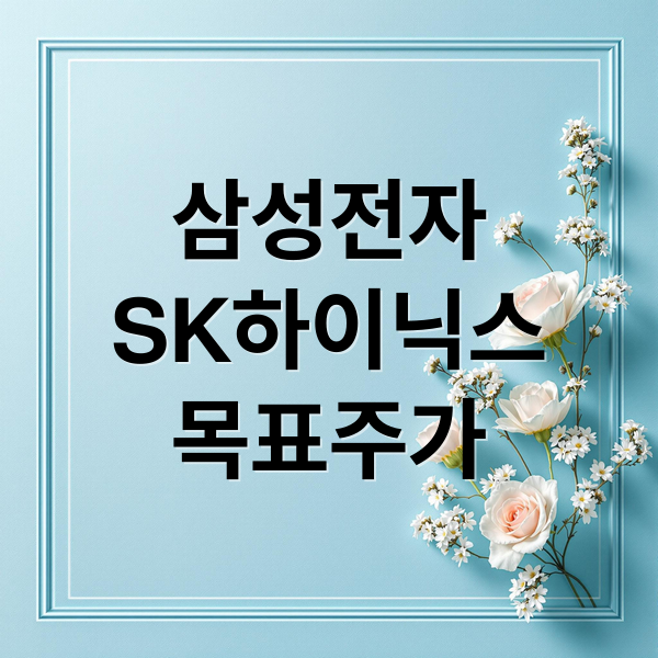삼성전자
SK하이닉스
목표주가 (삼성전자 목표주가 24만원, sk하이닉스 목표주가 112만원 전망 투자 전략 배당금)