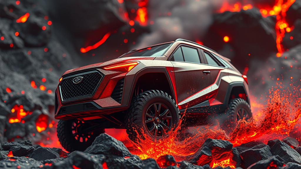 GV60 마그마 공개 의미 (realistic 스타일)