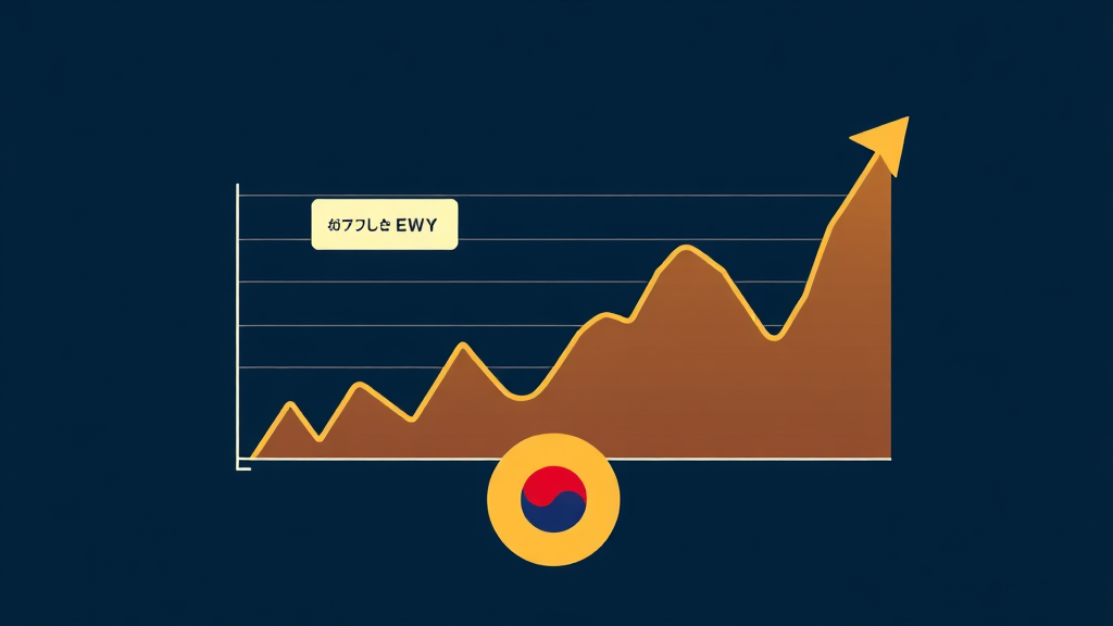 한국 주식 시장 투자, KORU와 EWY ETF의 매력 (illustration 스타일)