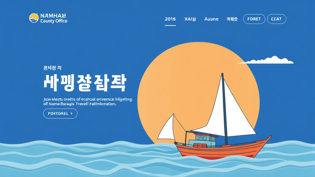 남해군청 홈페이지는? (illustration 스타일)