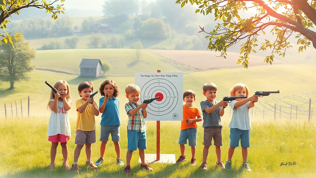 비비탄 & 시뮬레이션 사격 (watercolor 스타일)