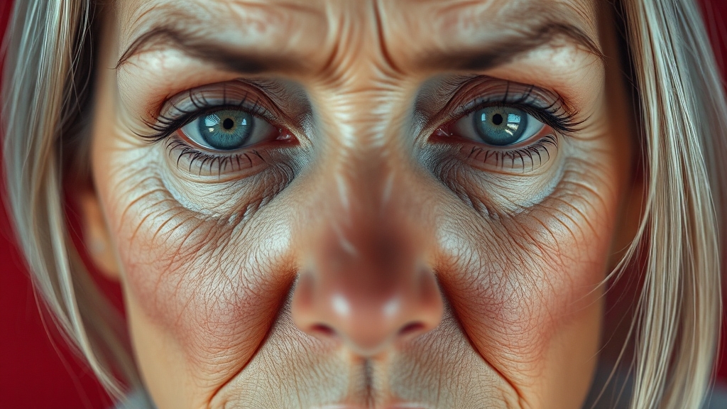 피부 노화 원인과 호르몬 불균형 (realistic 스타일)