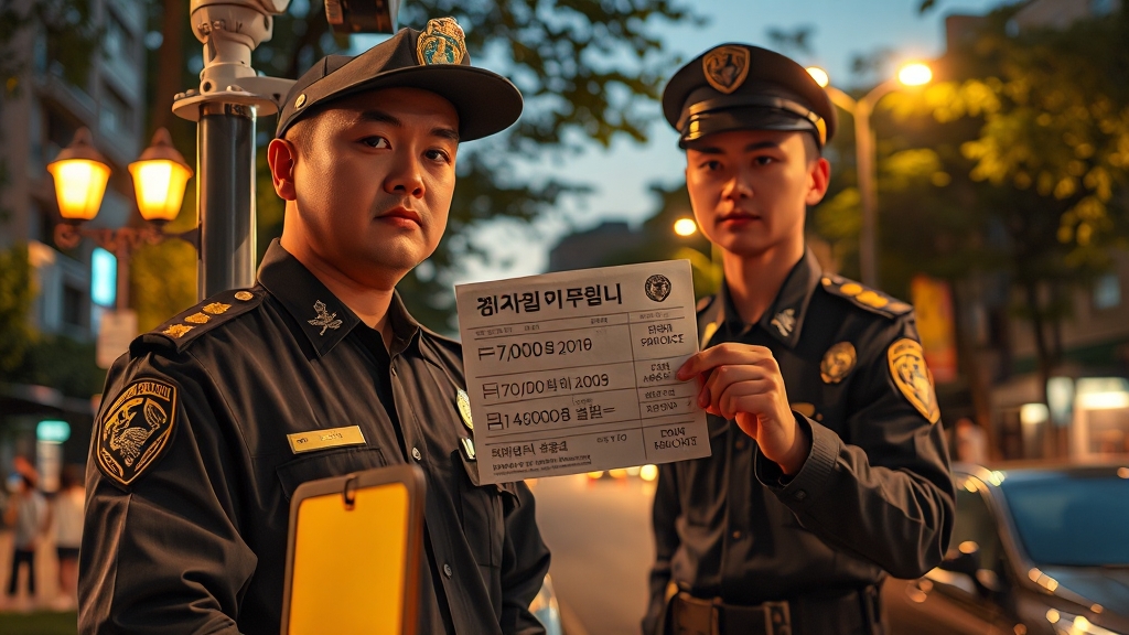 과태료 vs 범칙금 완벽 비교 (realistic 스타일)