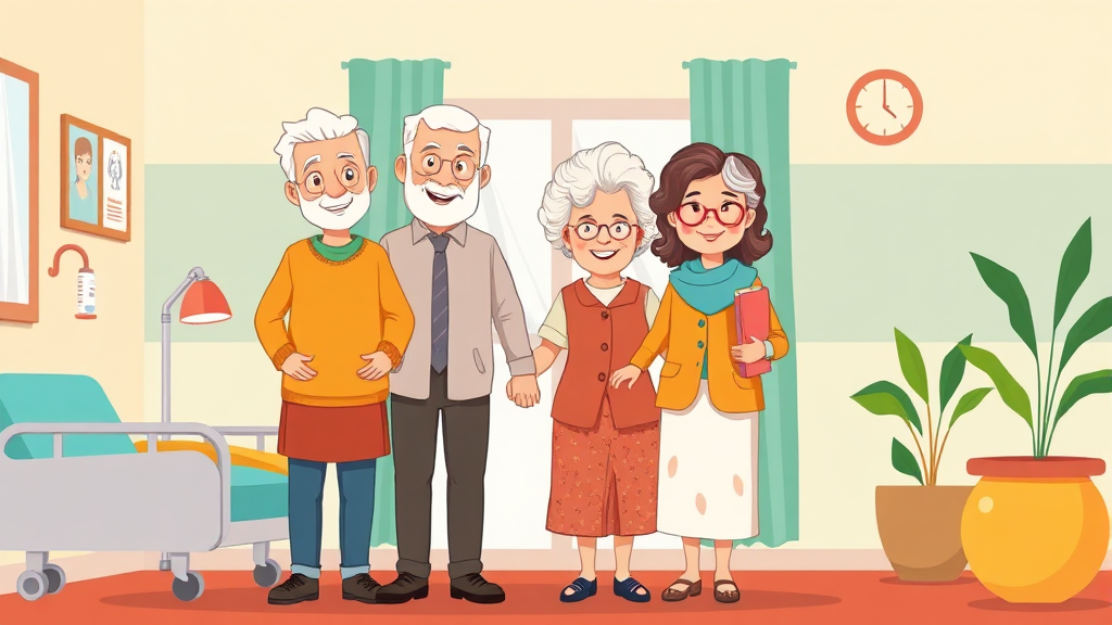 입소 후에도 안심! 가족과의 소통 및 관리 (cartoon 스타일)