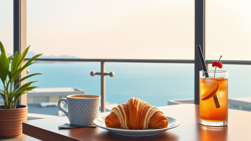 미음카페: 맛있는 음료와 함께하는 즐거운 수다 (watercolor 스타일)