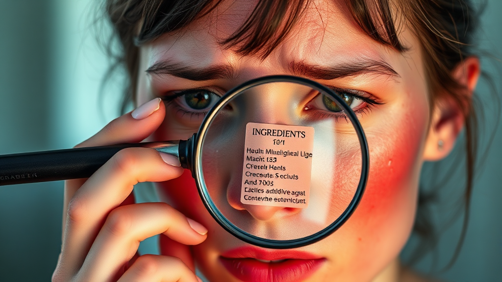 피해야 할 피부 자극 성분 (realistic 스타일)