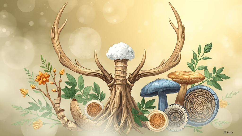 공진단의 주요 효능 (illustration 스타일)
