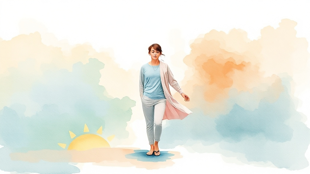 공황장애 예방 및 관리 (watercolor 스타일)