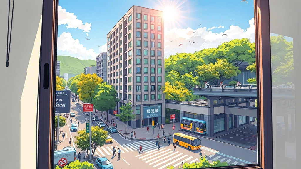 초역세권 입지 & 주변 환경 (cartoon 스타일)
