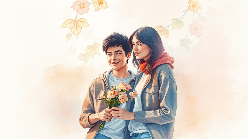 ISFP 남자의 이상형과 호감 표현 (watercolor 스타일)