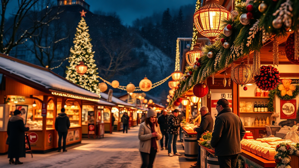 먹거리 및 쇼핑 정보 (realistic 스타일)