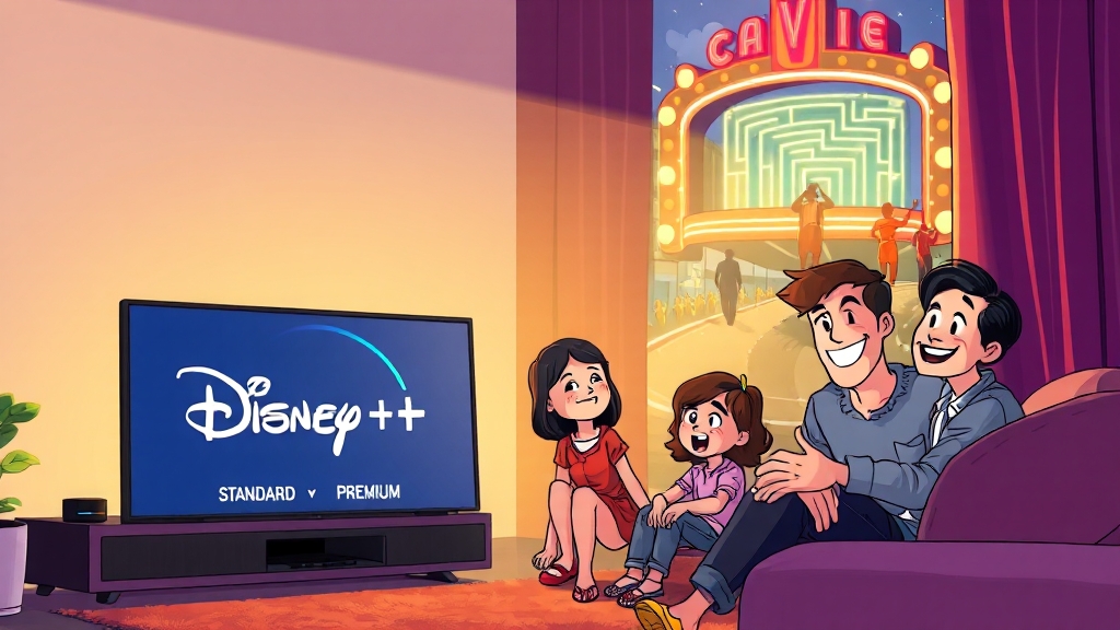 디즈니플러스 요금제 비교 (cartoon 스타일)