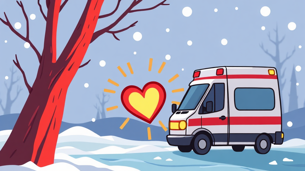 겨울철 특히 조심 (cartoon 스타일)