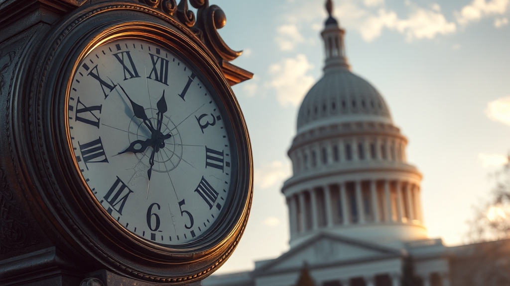 셧다운 해제, 왜 지금일까? (realistic 스타일)