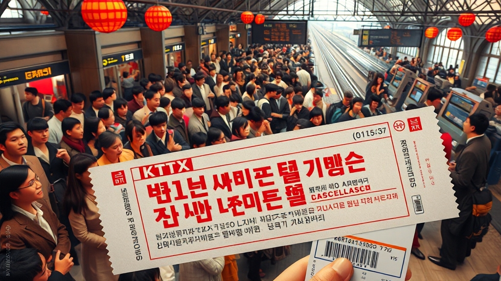 변경된 KTX 취소 수수료 안내 (realistic 스타일)