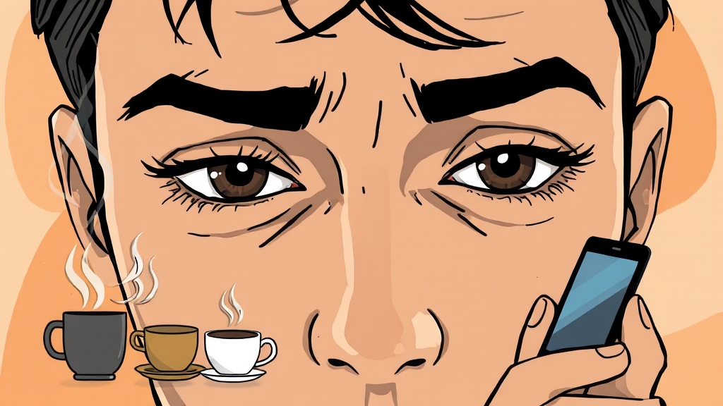 눈꺼풀 떨림, 흔한 원인은 무엇일까요? (illustration 스타일)