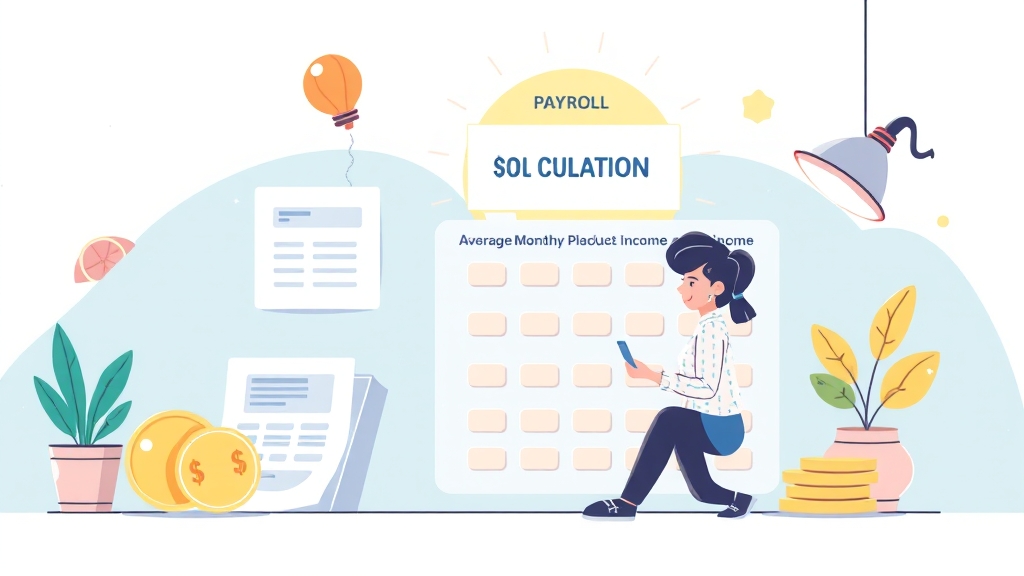 월평균 소득 계산법 (쉽게!) (illustration 스타일)