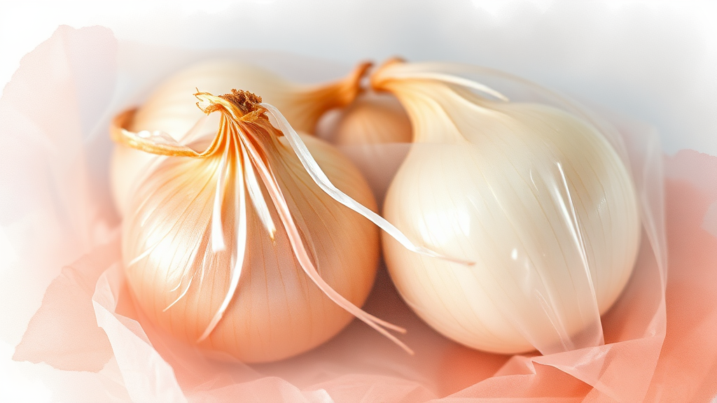 냉장 보관, 깐 양파는 필수! (watercolor 스타일)