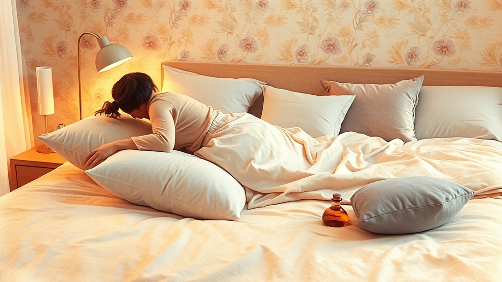 수면 환경 & 자세, 중요! (watercolor 스타일)