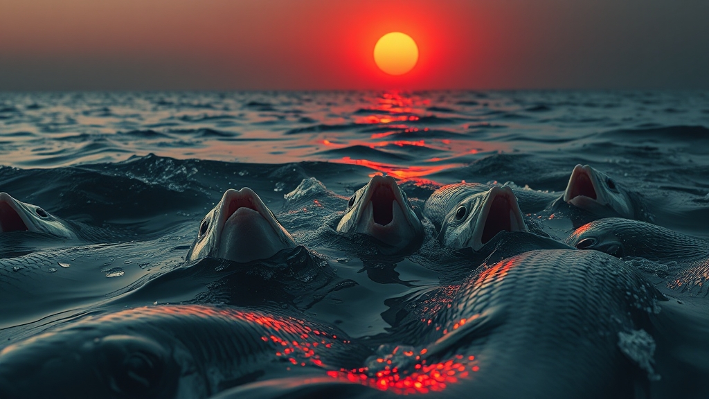 후쿠시마 오염수 방류 (realistic 스타일)