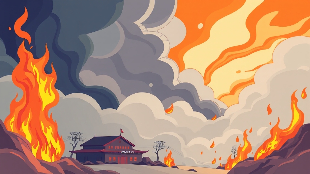 화재 사건의 교훈: 장기적인 시스템 안정화 (illustration 스타일)