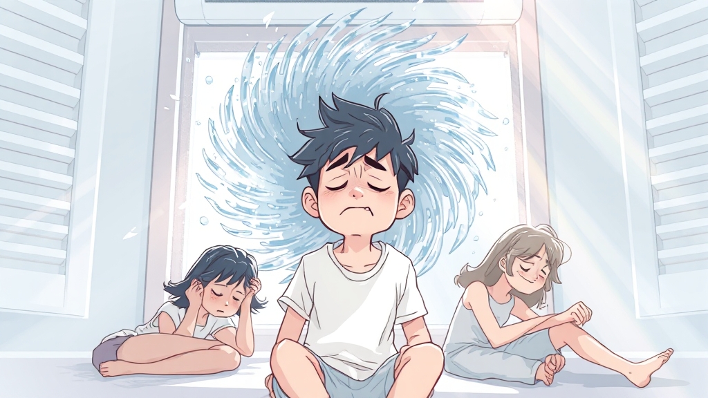 냉방병, 무엇일까요? (illustration 스타일)