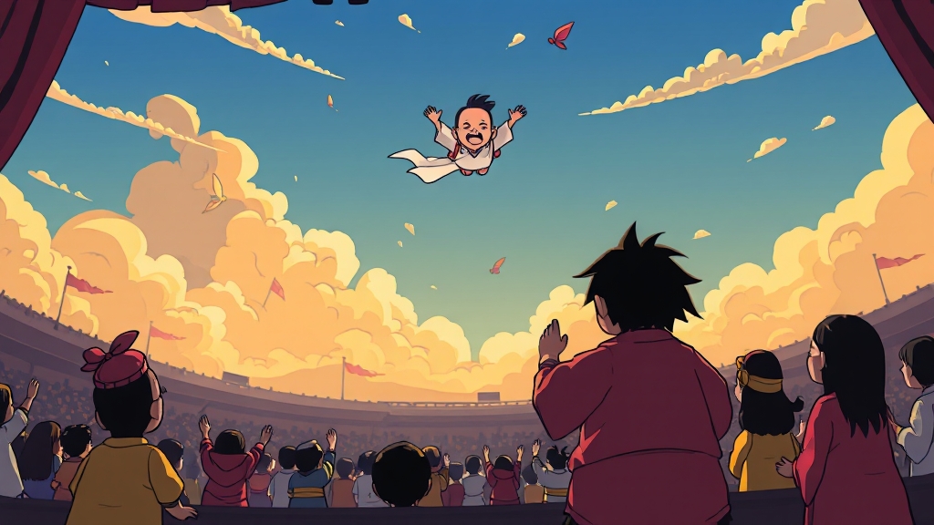 관람 포인트 및 공연 특징 (cartoon 스타일)