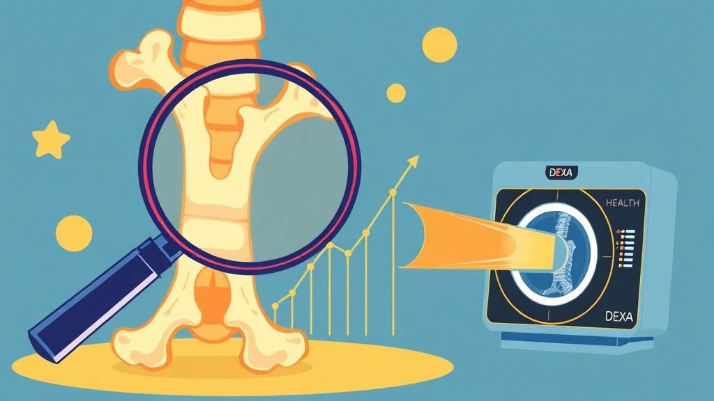 골밀도 검사, 왜 중요하며 어떻게 진행될까요? (illustration 스타일)